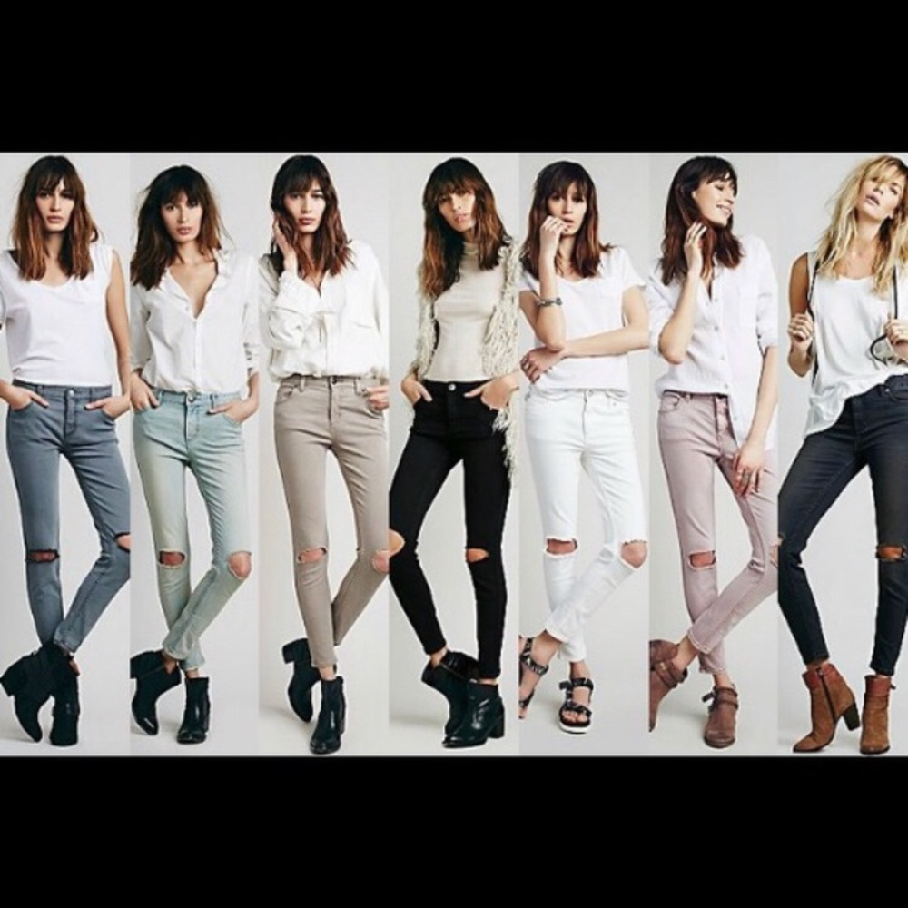 Free People Destroyed Skinny Jean